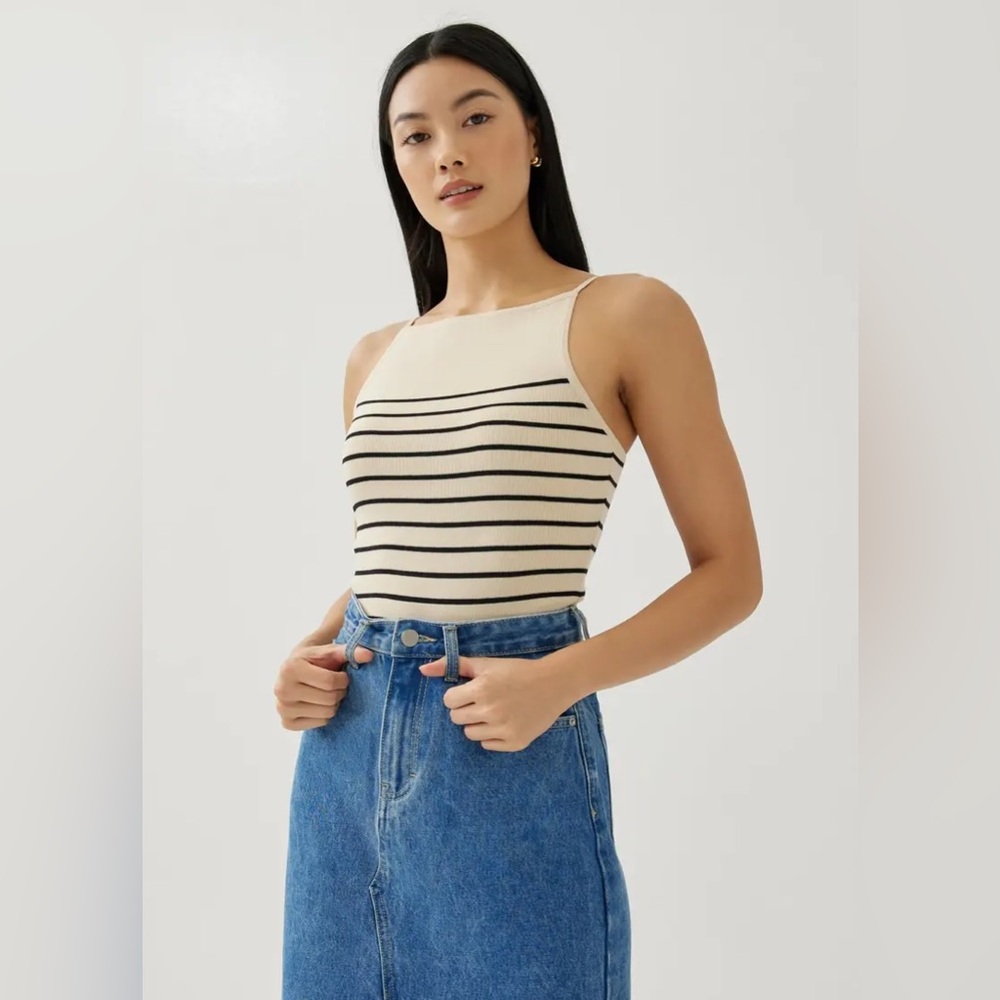 Striped Knit Tank Top